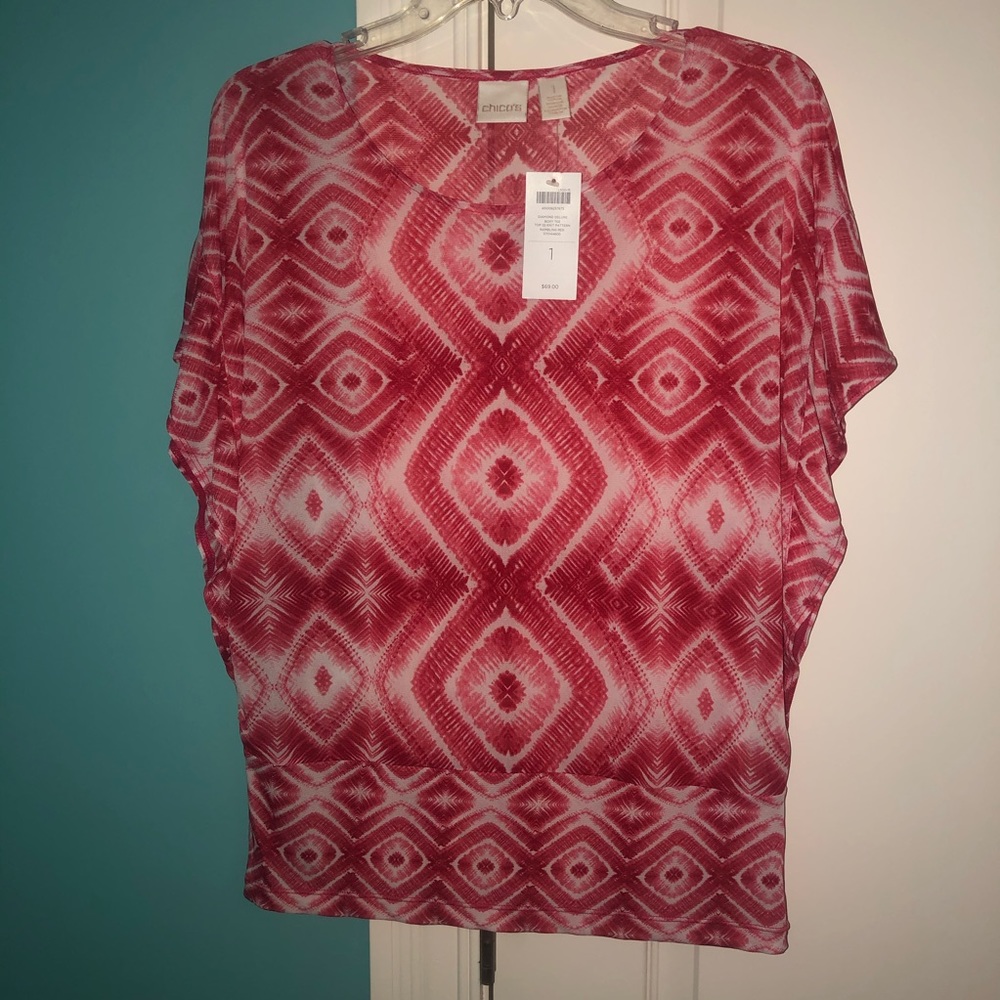 NWT Chico’s Diamond Deluxe Boxy Tee